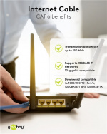 Goobay Netværkskabel CAT 6, S/FTP (PiMF), orange, 1,5 m kobberleder (CU), halogenfri kabelkappe (LSZH)