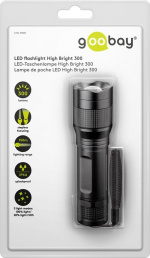 Goobay LED-lommelygte High Bright 300 perfekt til fritid, sport, camping, fiskeri, jagt og autohjælp Goobay LED-lommelygte High Bright 300 perfekt til fritid, sport, camping, fiskeri, jagt og autohjælp