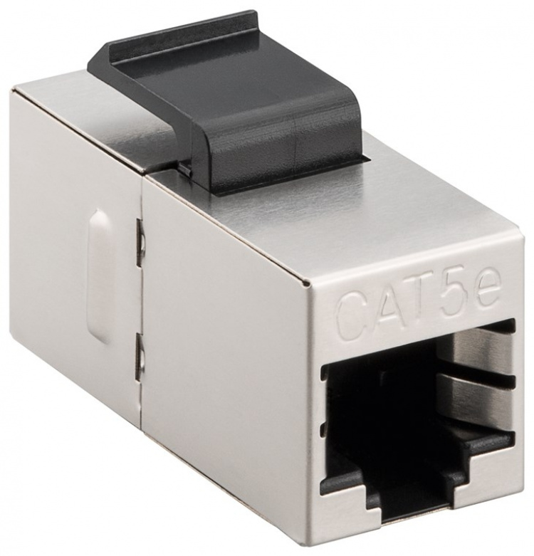 Goobay Keystone modul RJ45-kobling/forbindelse CAT 5e, STP 15,95 mm bred, 2x RJ45-hunstik (8P8C) Goobay Keystone modul RJ45-kobling/forbindelse CAT 5e, STP 15,95 mm bred, 2x RJ45-hunstik (8P8C)