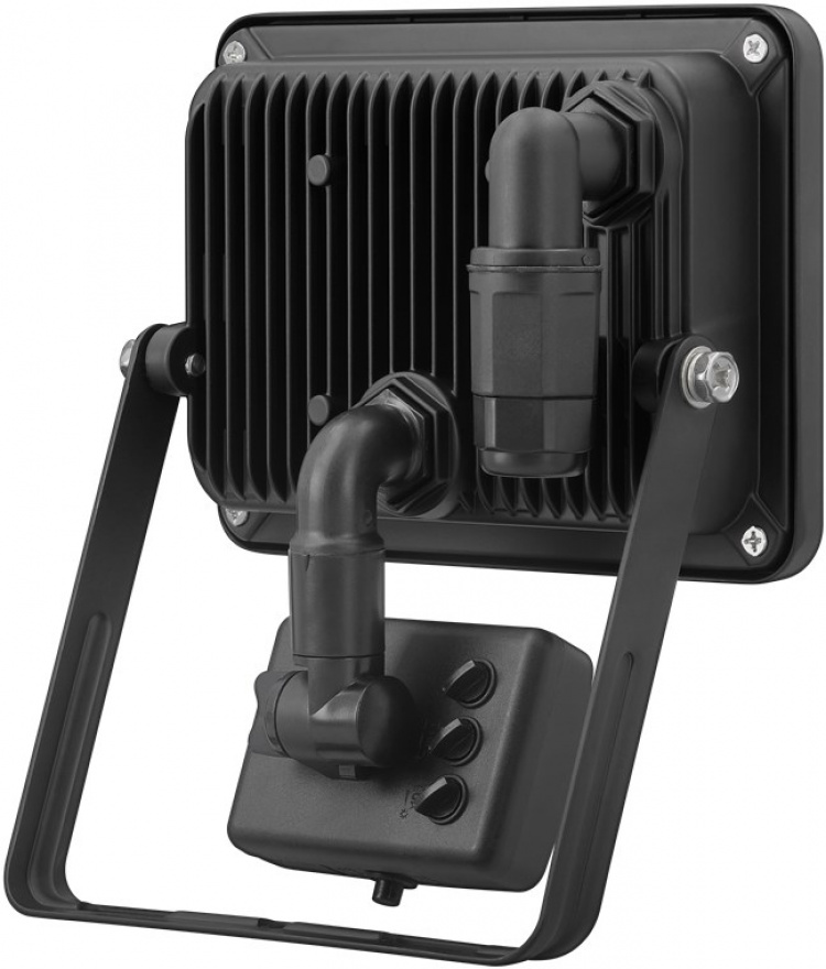 Goobay LED udendørs projektør, 30 W, med bevægelsesdetektor med 2550 lm, neutralt hvidt lys (4000 K), PIR-sensor med ON/OFF-funktion og M16 kabelforskruning, egnet til udendørs brug (IP44) Goobay LED udendørs projektør, 30 W, med bevægelsesdetektor med 2550 lm, neutralt hvidt lys (4000 K), PIR-sensor med ON/OFF-funktion og M16 kabelforskruning, egnet til udendørs brug (IP44)