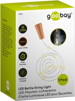 Goobay 3x 10 LED-flaskelys inkl. timer atmosfærisk lysdekoration til glasflasker