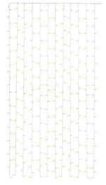 Goobay 300 LED-lysgardin med fjernbetjening, timerfunktion, 8 lysindstillinger, lysdæmper, USB- og batteridrift, varm-hvid (3000 K)