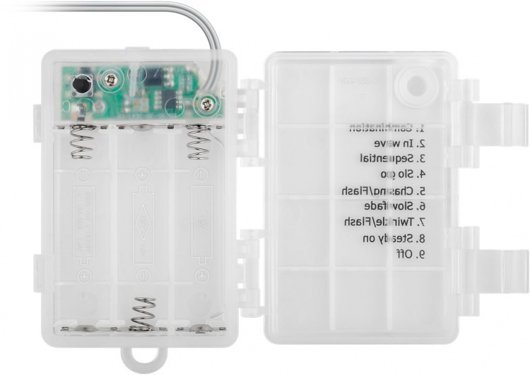 Goobay 300 LED-lysgardin med fjernbetjening, timerfunktion, 8 lysindstillinger, lysdæmper, USB- og batteridrift, varm-hvid (3000 K)