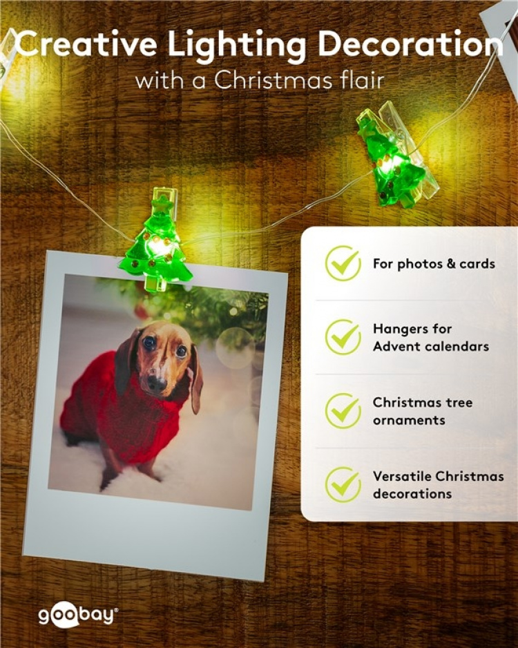 Goobay 10 LED fotoklip lyskæde 