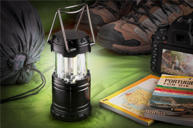 Goobay LED campinglampe High Bright 250 optrækkelig, kompakt design, meget lysstærk, kold hvid (6800 K) Goobay LED campinglampe High Bright 250 optrækkelig, kompakt design, meget lysstærk, kold hvid (6800 K)