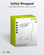 Goobay LED-luplampe med fod/klemme, 6 W, hvid 480 lm, 100 mm glaslinse, 1,75x forstørrelse, 3 dioptrier Goobay LED-luplampe med fod/klemme, 6 W, hvid 480 lm, 100 mm glaslinse, 1,75x forstørrelse, 3 dioptrier