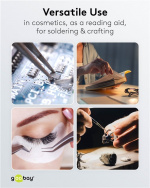 Goobay LED-luplampe med klemme, 8 W, hvid 650 lm, 127 mm glaslinse, 1,75x forstørrelse, 3 dioptrier Goobay LED-luplampe med klemme, 8 W, hvid 650 lm, 127 mm glaslinse, 1,75x forstørrelse, 3 dioptrier