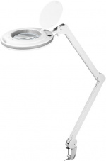Goobay LED-luplampe med klemme, 9 W, hvid 80-730 lm, dæmpbar, 127 mm krystalglaslinse, 1,75x forstørrelse, 3 dioptrier