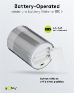 Goobay LED ægte vokslys i glas, 7,5 x 15 cm vidunderlig og sikker belysningsløsning til mange områder som huse og loggier, kontorer eller skoler