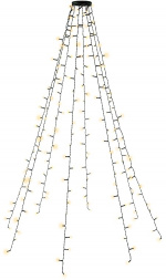 Goobay 200 LED lyskæde med ring til juletræ med timer og hukommelsesfunktion, 8 lysindstillinger, 24 V ekstern transformer, varm hvid (3000 K), til indendørs og udendørs brug (IP44) Goobay 200 LED lyskæde med ring til juletræ med timer og hukommelsesfunktion, 8 lysindstillinger, 24 V ekstern transformer, varm hvid (3000 K), til indendørs og udendørs brug (IP44)