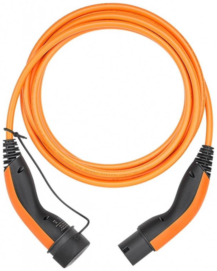 LAPP MOBILITY Type 2 opladningskabel, op til 22 kW, 5 m, orange (5555934027) 32 A, 3-faset, til opladning af hybrid- og elbiler med Type 2-tilslutning