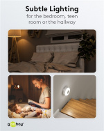 Goobay LED-natlampe til stikkontakt med farveændringsfunktion (grøn, blå, dagslys hvid), skumringsensor og stikkontakt med jordforbindelse (type F) Goobay LED-natlampe til stikkontakt med farveændringsfunktion (grøn, blå, dagslys hvid), skumringsensor og stikkontakt med jordforbindelse (type F)