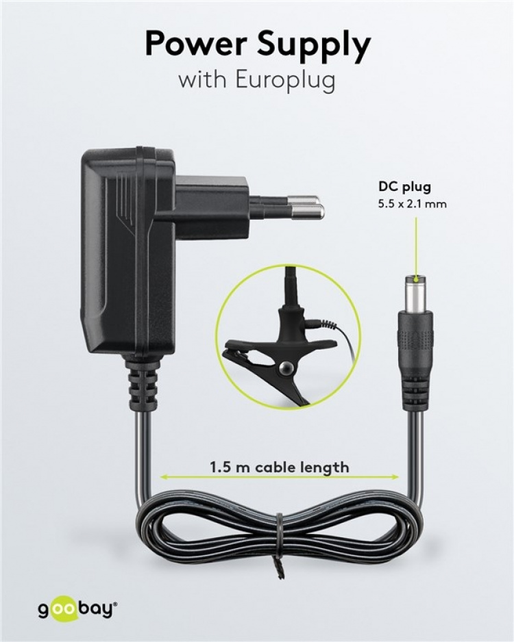 Goobay LED-luplampe med fod/klemme, 6 W, sort 480 lm, 100 mm glaslinse, 1,75x forstørrelse, 3 dioptrier