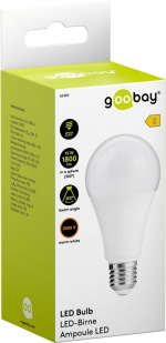 Goobay LED-pære, 15 W sokkel E27, varm hvid, kan ikke dæmpes
