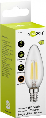 Goobay Filament-LED-kertepære, 6 W sokkel E14, varm hvid, kan ikke dæmpes