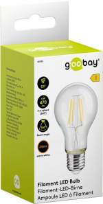 Goobay Filament-LED-pære, 4 W sokkel E27, varm hvid, kan ikke dæmpes