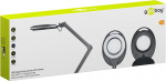 Goobay LED-luplampe med klemme, 8 W, sort 650 lm, 127 mm krystalglaslinse, 1,75x forstørrelse, 3 dioptrier