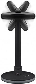 Goobay LED-luplampe med fod, 6 W, sort 80-450 lm, dæmpbar, 100 mm glaslinse, 1,75x forstørrelse, 3 dioptrier