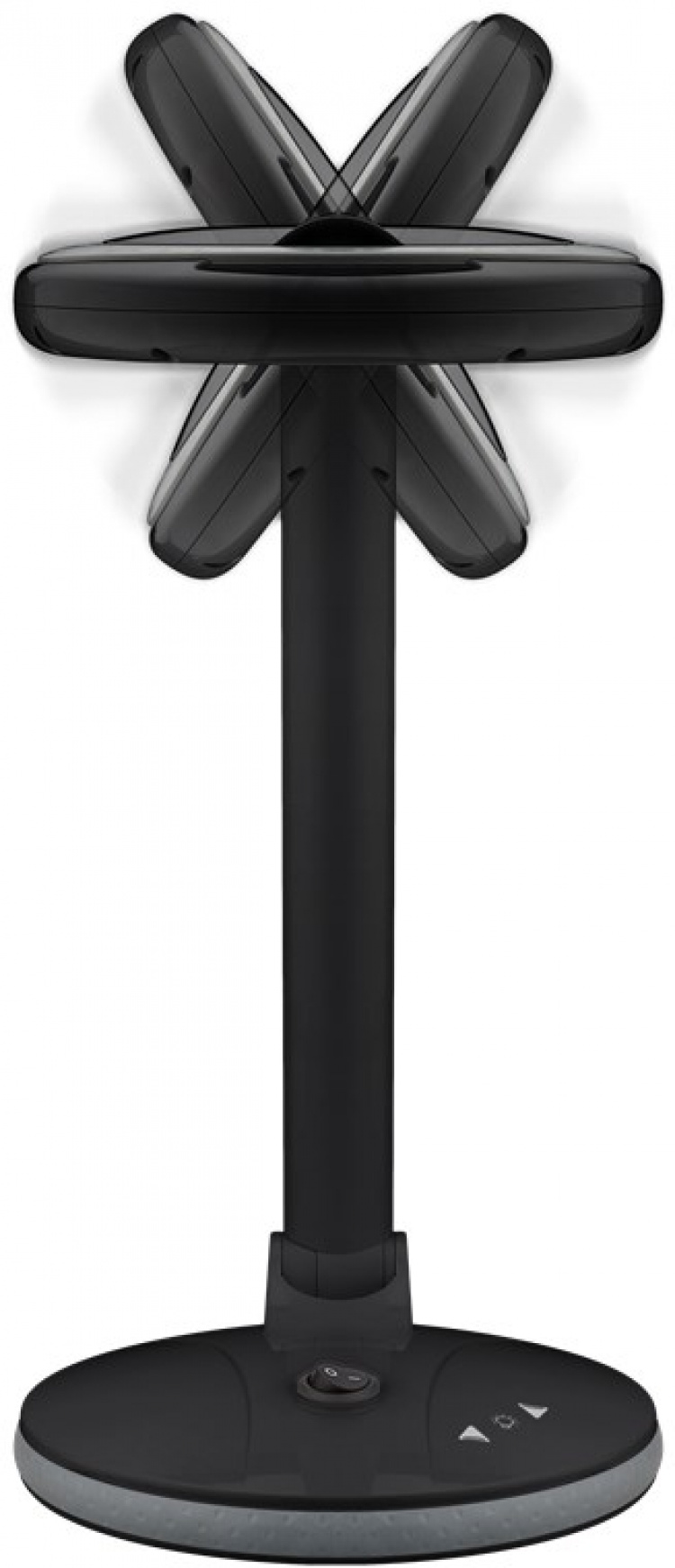 Goobay LED-luplampe med fod, 6 W, sort 80-450 lm, dæmpbar, 100 mm glaslinse, 1,75x forstørrelse, 3 dioptrier