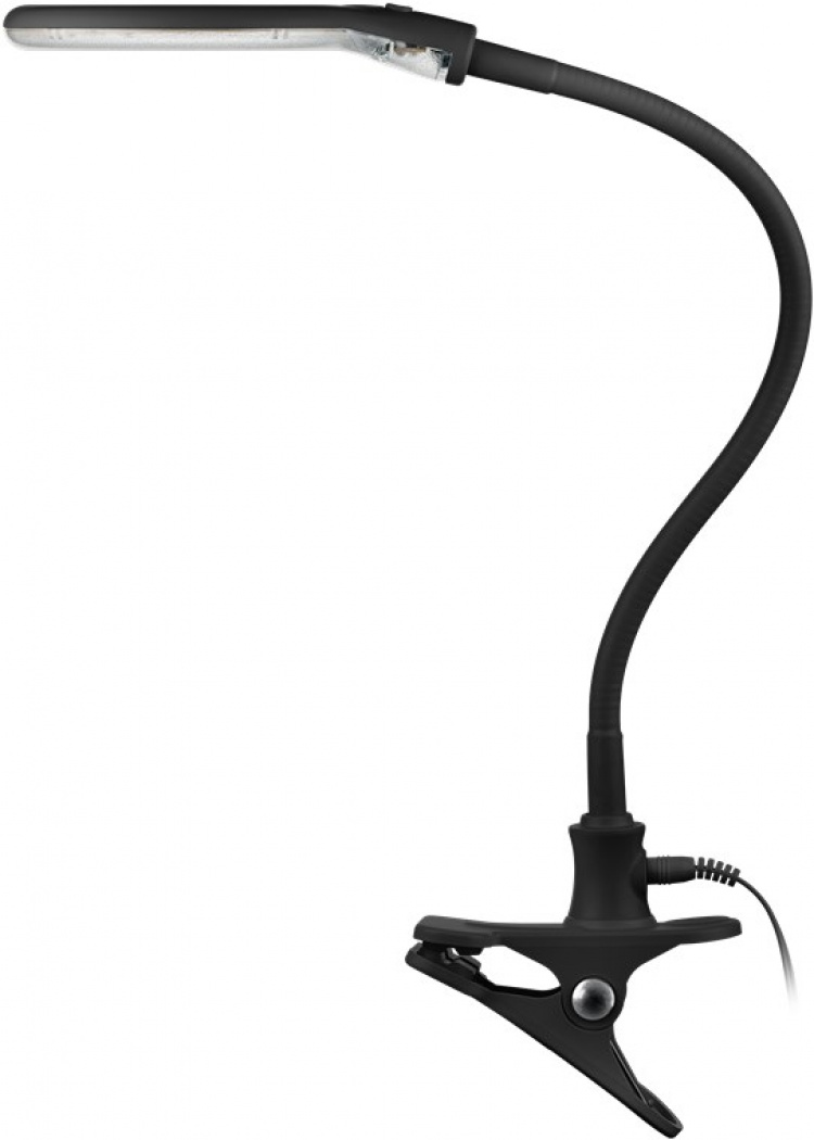 Goobay LED-luplampe med klemme, 6 W, sort 480 lm, 100 mm glaslinse, 1,75x forstørrelse, 3 dioptrier