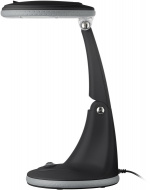 Goobay LED-luplampe med fod, 6 W, sort 450 lm, 100 mm glaslinse, 1,75x forstørrelse, 3 dioptrier