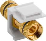 Goobay Keystone-modul højttaler 16,2 mm bredde, polterminal > gevindudtag, sort