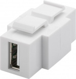 Goobay Keystone-modul USB, kan indbygges i begge sider 16,9 mm bredde, USB 2.0 socket (type A)