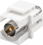 Goobay Keystone-modul SAT/antenne, planforsænket montering IEC / coax stik > F socket