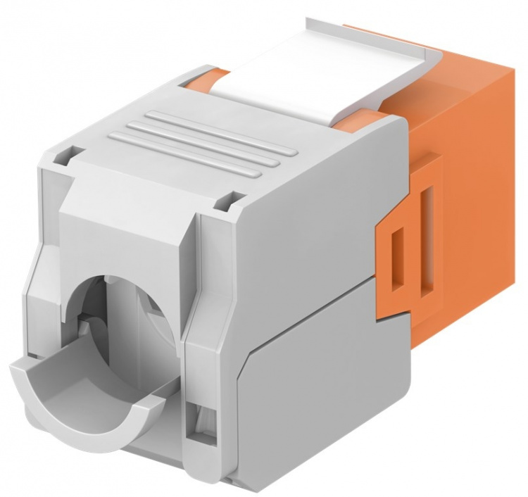 Goobay Keystone modul RJ45 CAT 6A, UTP 16,5 mm bred, krokodilleklemme til værktøjsfri IDC-montering