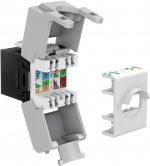 Goobay Keystone modul RJ45 CAT 6A, UTP 16,5 mm bred, krokodilletype, til værktøjsfri IDC-montering