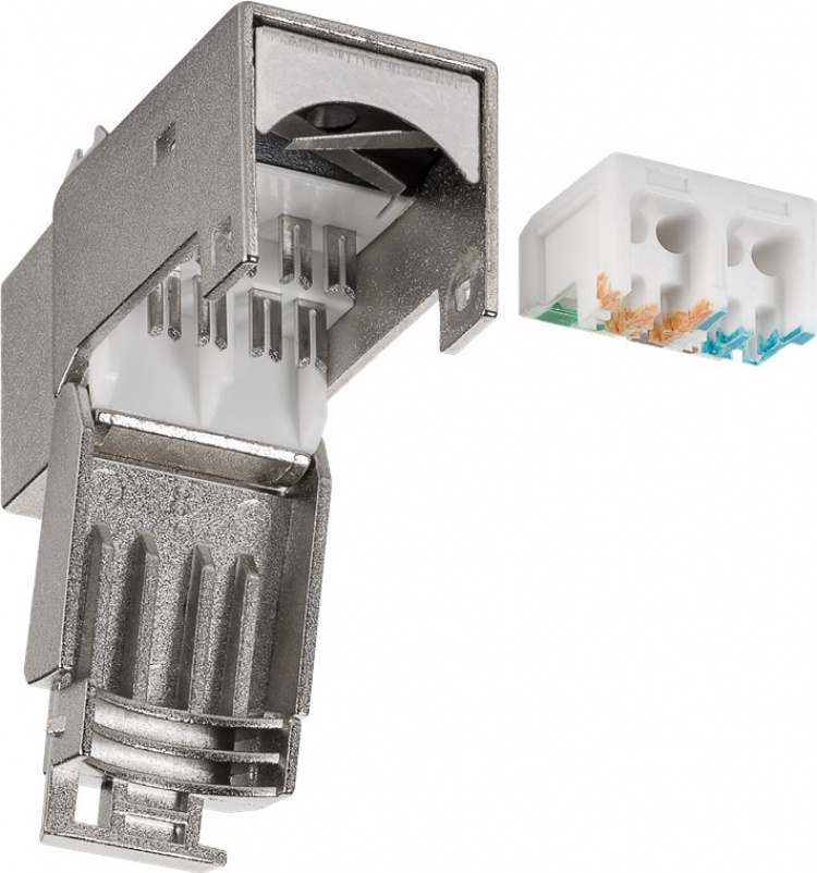 Goobay Keystone modul RJ45 CAT 6, STP, 250 MHz 17,0 mm bred, krokodilletype, til værktøjsfri IDC-montering, snap-in-system Goobay Keystone modul RJ45 CAT 6, STP, 250 MHz 17,0 mm bred, krokodilletype, til værktøjsfri IDC-montering, snap-in-system