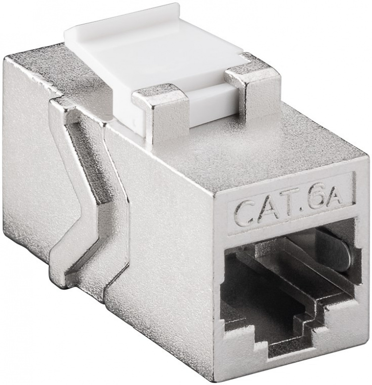 Goobay Keystone modul RJ45-kobling CAT 6A, STP 14,7 mm bred, 2x RJ45-hunstik (8P8C)