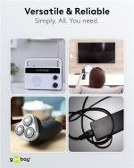 Goobay Tilslutningskabel Euro-stik, 5 m, hvid Euro-stik (type C, CEE 7/16) > apparatudtag C7 Goobay Tilslutningskabel Euro-stik, 5 m, hvid Euro-stik (type C, CEE 7/16) > apparatudtag C7