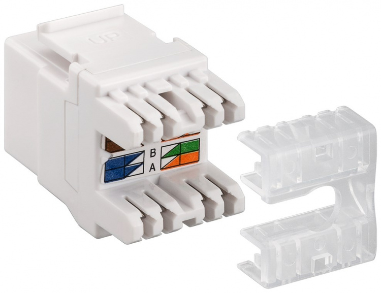 Goobay Keystone modul RJ45 CAT 6, UTP, 250 MHz 16,7 mm bred, RJ45-stik (8P8C)