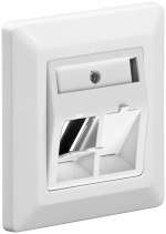 Goobay Keystone-netværksstik med 2x RJ45-tilslutning til 2x RJ45 snap-in-moduler