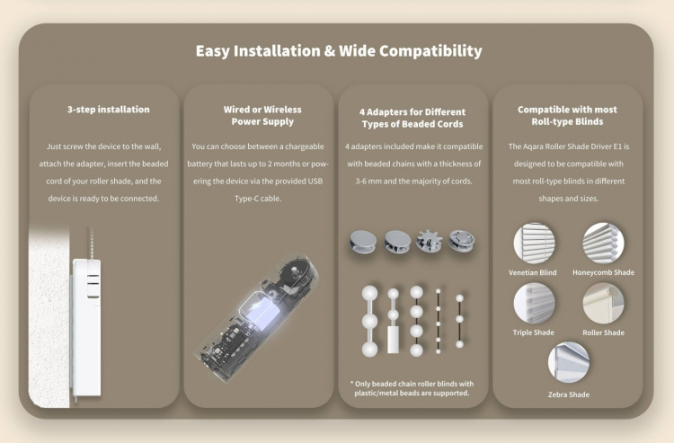 Aqara Roller Shade Driver E1 -älykäs verho-ohjain