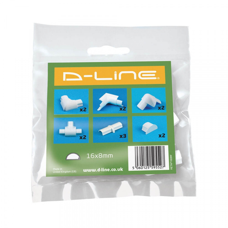 D-LINE Adapter Kit 16x8mm 13 Dele Hvid