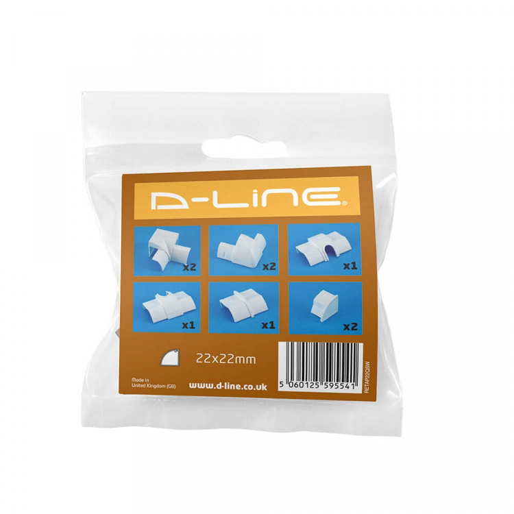 D-LINE Adapter Kit 22x22mm 9 Dele Hvid