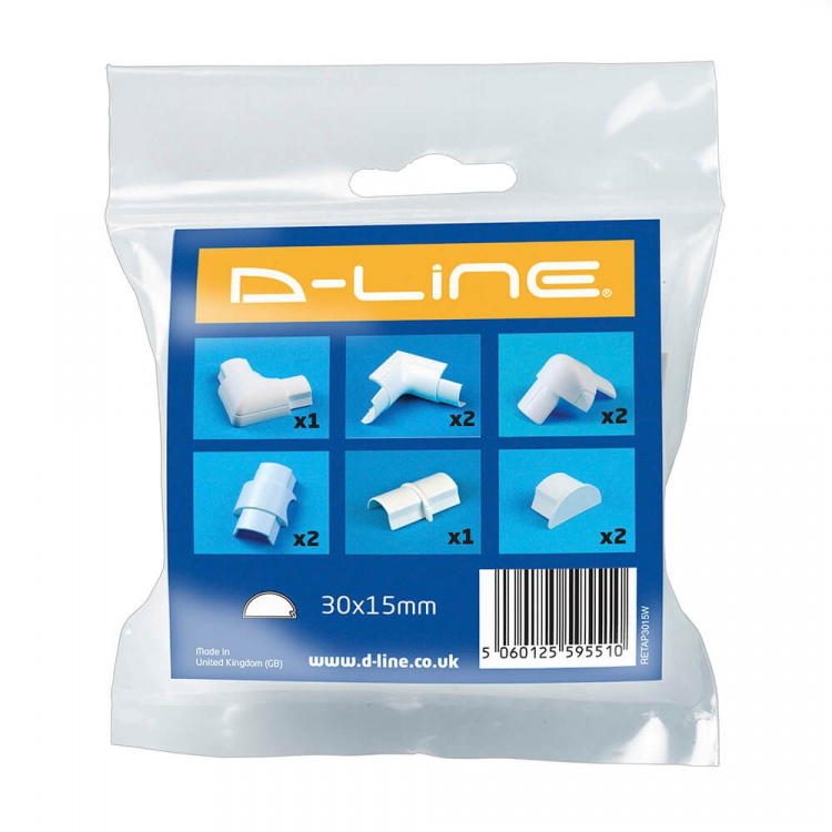 D-LINE Adapter Kit 30x15mm 10 Dele Hvid