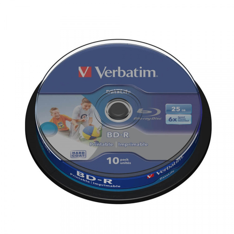 Verbatim BD-R 25GB 6x 10-pak Spindel Printbar