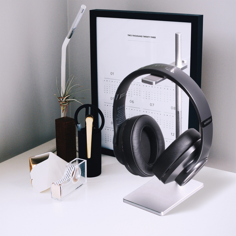 Desire2 Bordstativ til Høretelefoner Aluminium Sølv Desire2 Bordstativ til Høretelefoner Aluminium Sølv