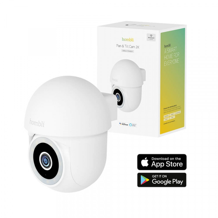 Hombli Smart Pan & Tilt Cam White Hombli Smart Pan & Tilt Cam White
