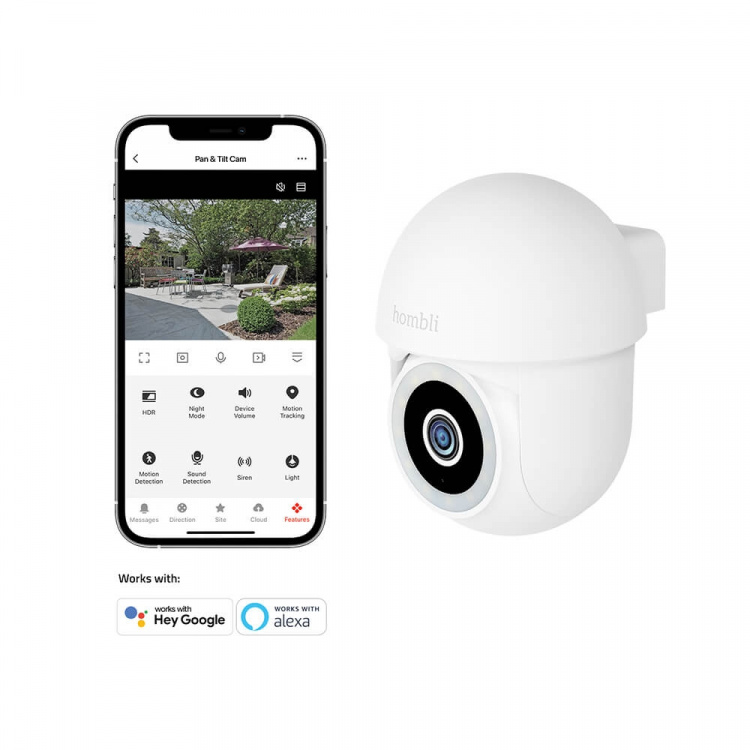 Hombli Smart Pan & Tilt Cam White Hombli Smart Pan & Tilt Cam White