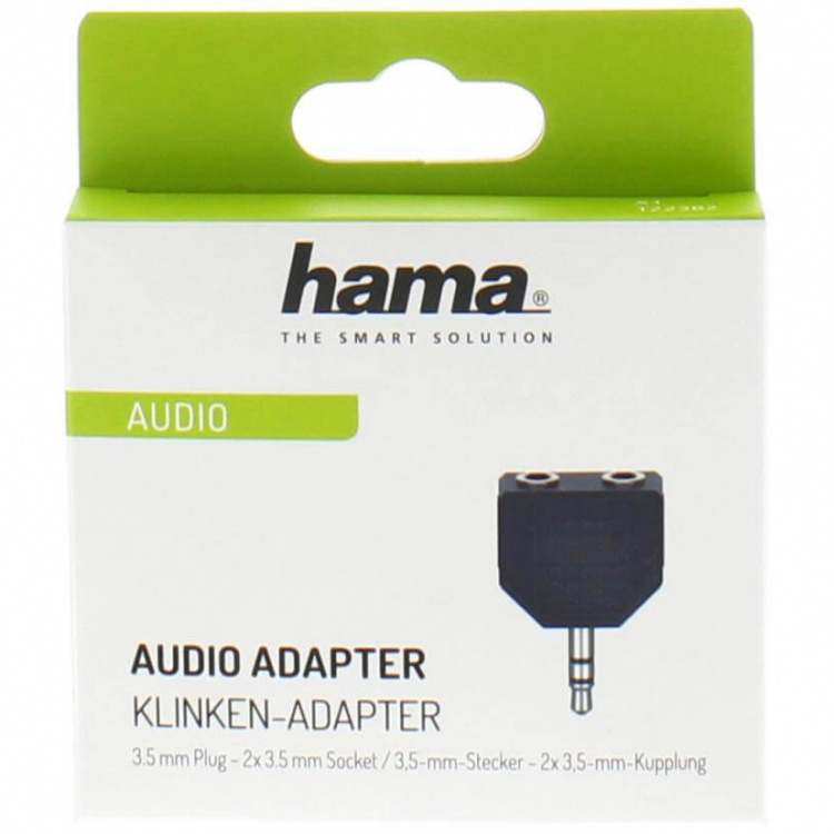 Hama Audio Adapter 2x3,5mm Hun-3,5mm Han ST