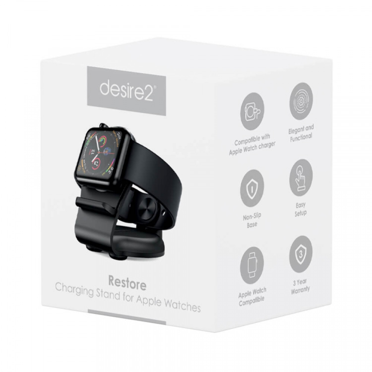 Desire2 Ladestander Restore til Apple Watch Sort Desire2 Ladestander Restore til Apple Watch Sort