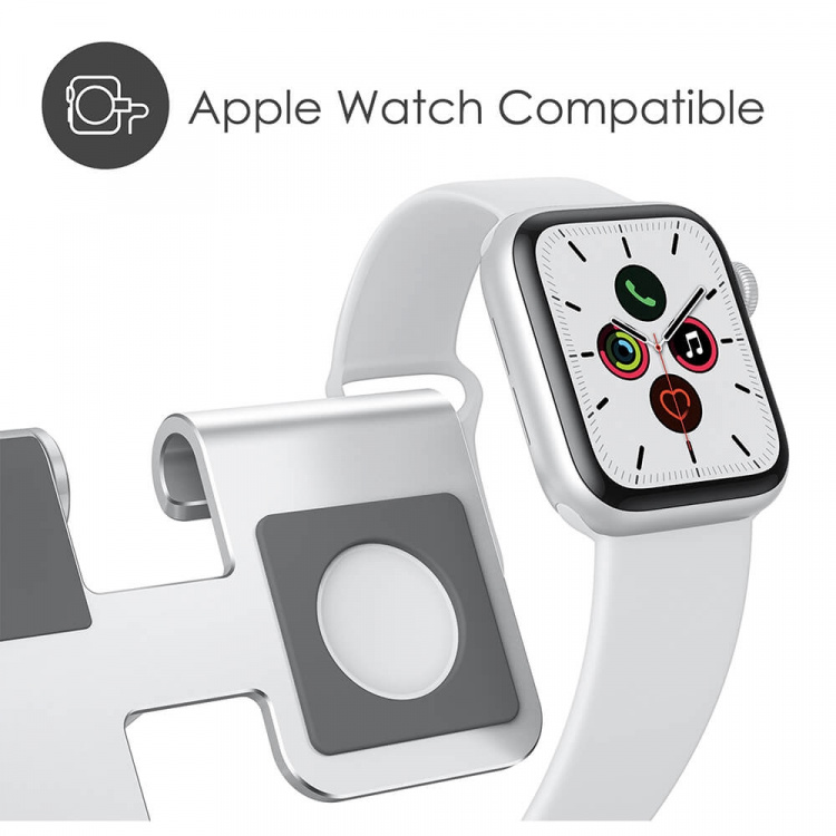 Desire2 Opladerstander Restore Pro til Apple Watch Silver Desire2 Opladerstander Restore Pro til Apple Watch Silver