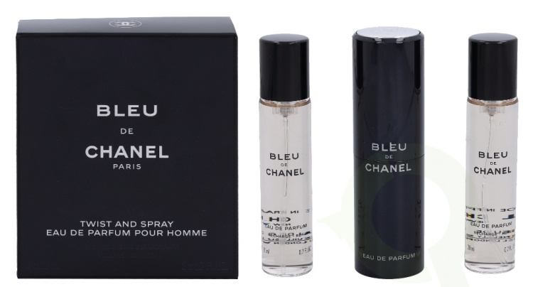 Chanel Bleu De Chanel Pour Homme Giftset 60 ml, 3x20ml Edp Travel Spray & 2 Refills