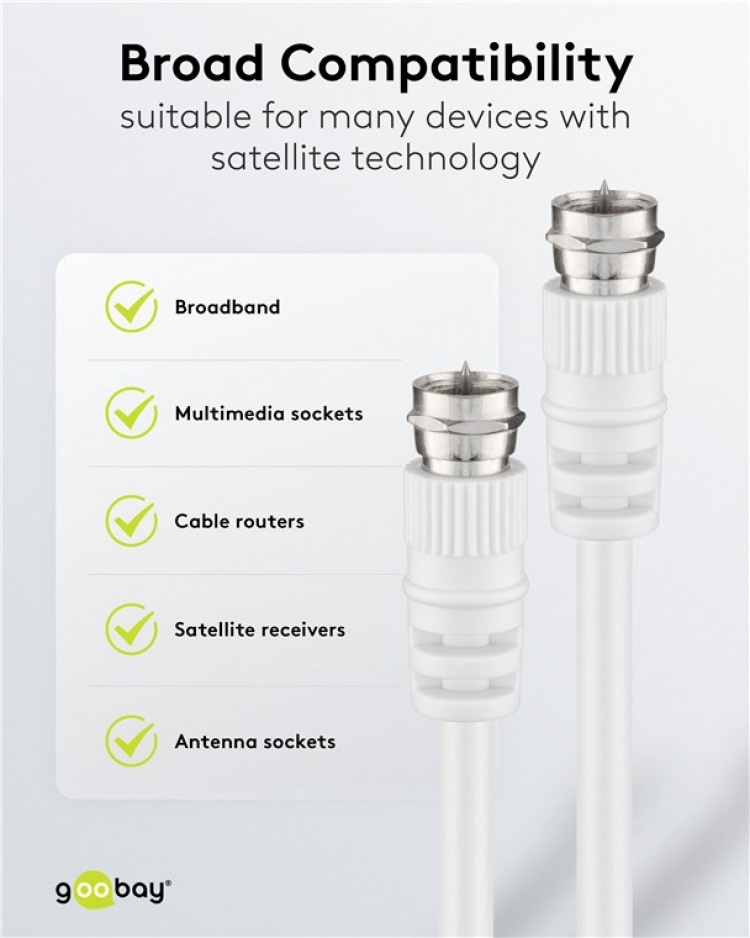 Goobay SAT-antennekabel ( F-stik > F-stik, 5 m