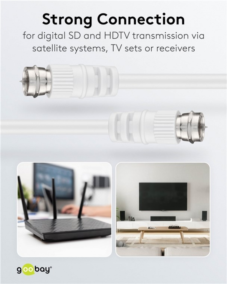 Goobay SAT-antennekabel ( F-stik > F-stik, 5 m