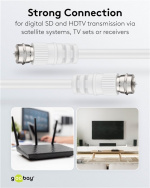 Goobay SAT-antennekabel ( F-stik > F-stik, 10 m